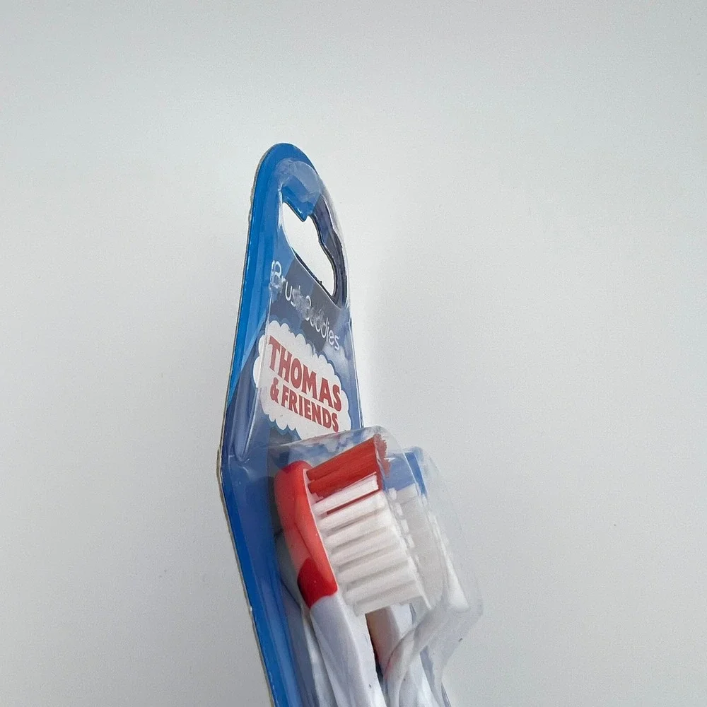 Thomas & Friends Kids Toothbrush 2 Pack Brush Buddies Red Blue Soft Bristles NIP